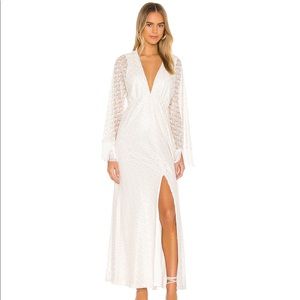 x REVOLVE Priya Maxi Dress in White & Gold